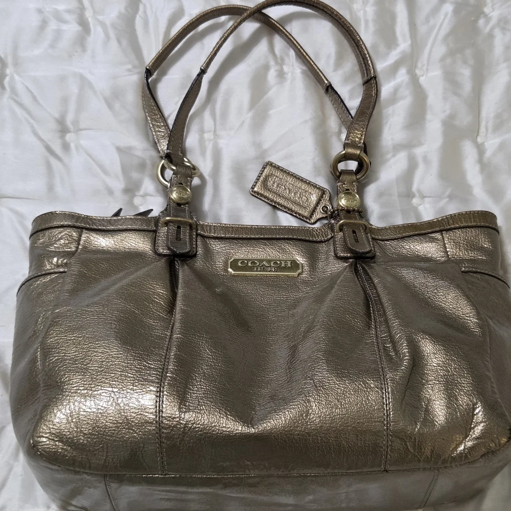 Vintage Coach Gold Satchel.